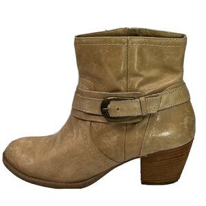 Eram Tan Western Ankle Booties Size 8 US 40 EU Romania‎ Buckle